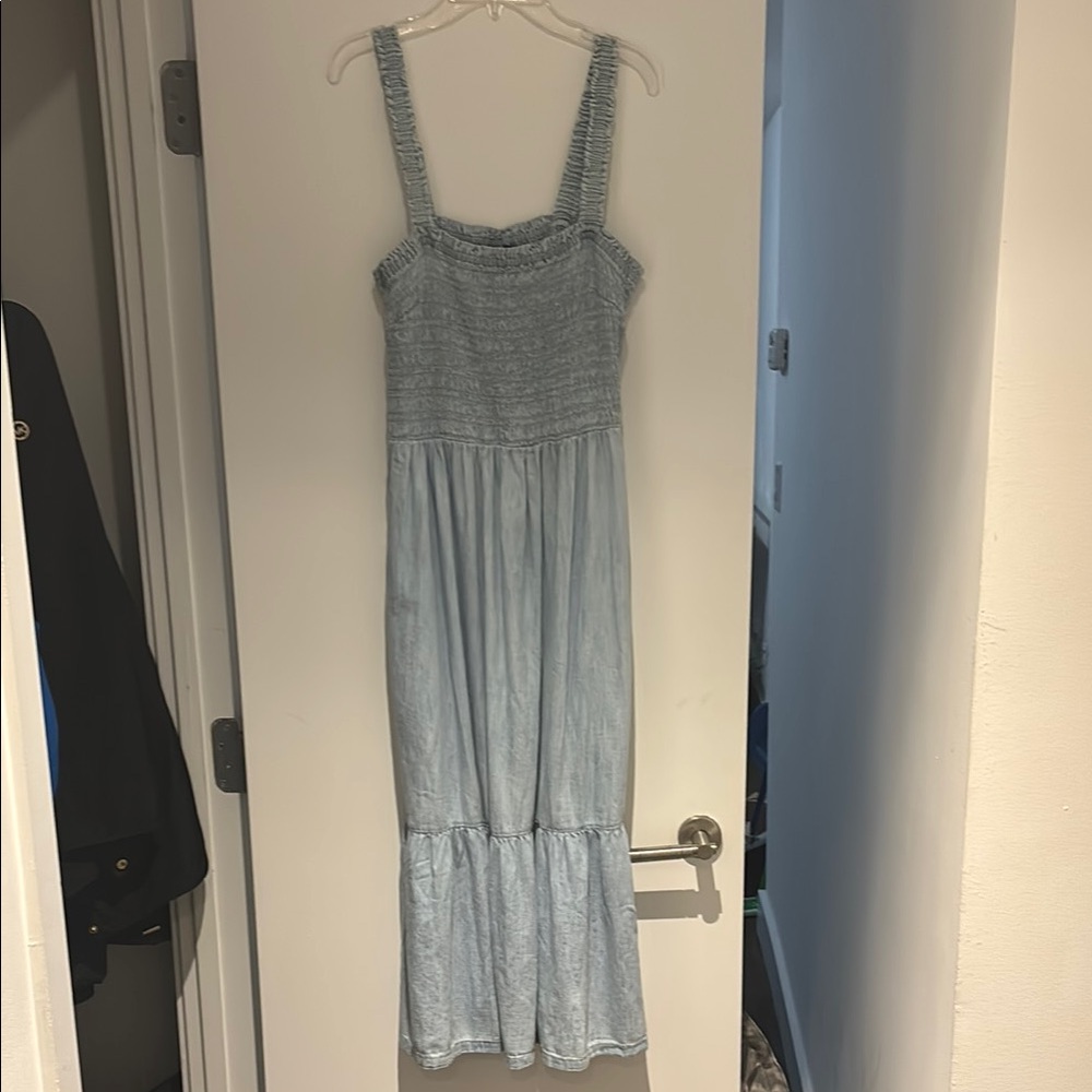 GAP Blue Sleeveless Square Neck Sundress